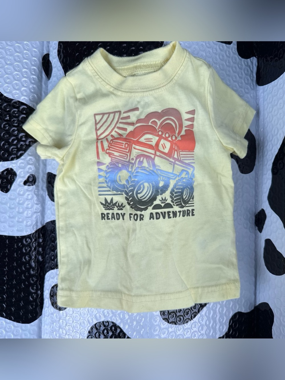 Carters Yellow "Ready for Adventure" Monster Truck Tee size 3 months